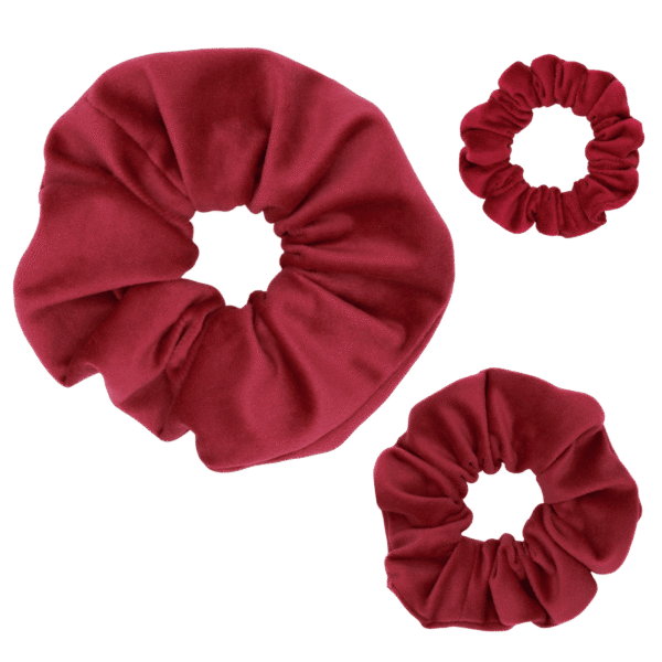 Burgundy Velvet Scrunchies