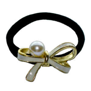 Gem Bow Decor Hair Tie