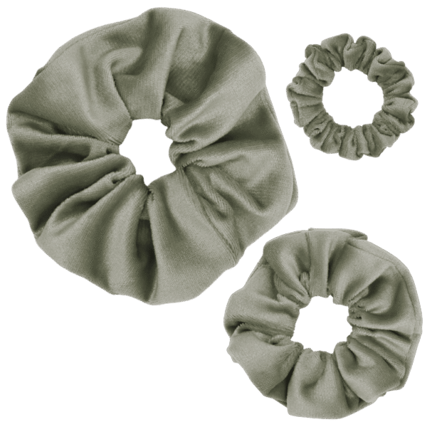 Light Green Velvet Scrunchies
