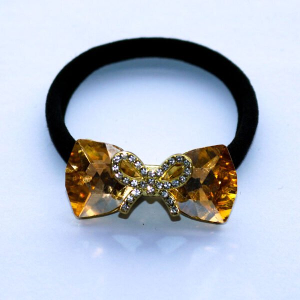 Gem Bow Decor Hair Tie