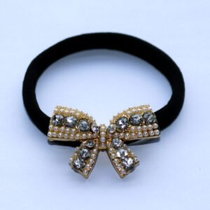 Gem Bow Decor Hair Tie