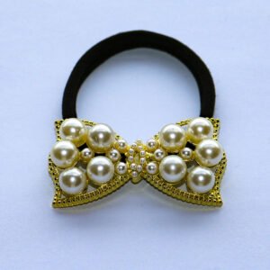 Pearl Bow Decor Hair Tie