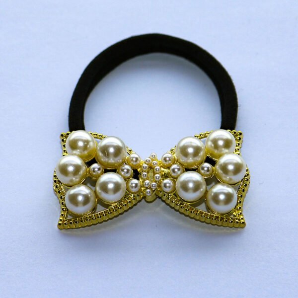 Pearl Bow Decor Hair Tie