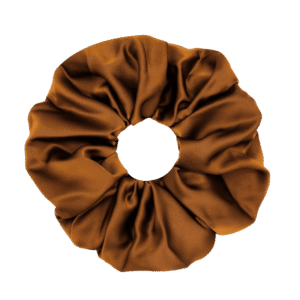 Brown Satin Scrunchies