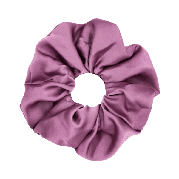 Purple Satin Scrunchies